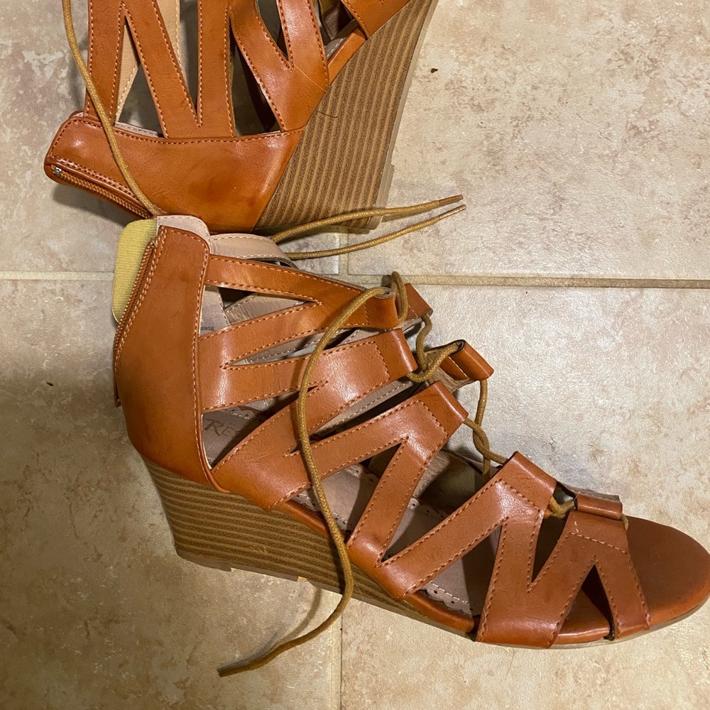 Caged Sandal Wedges